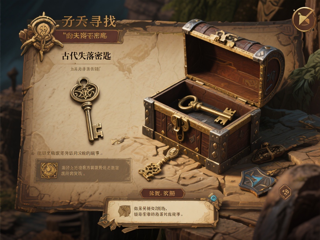 例如，在一项寻找“古代失落密匙”的支线任务中，任务